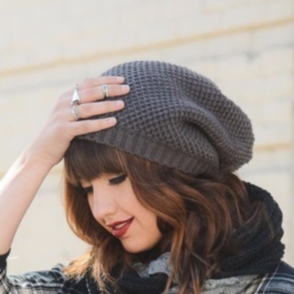 DANIELLE boho slouchy knit Beanie - Picture 4 of 5